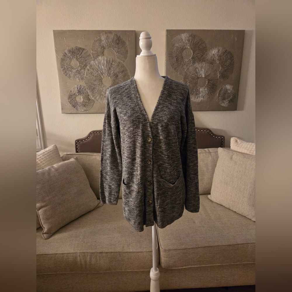 ✨MADEWELL✨ 'Alton' Mid-length Cardigan Sweater - [XS, Gray] - Picture 4 of 12